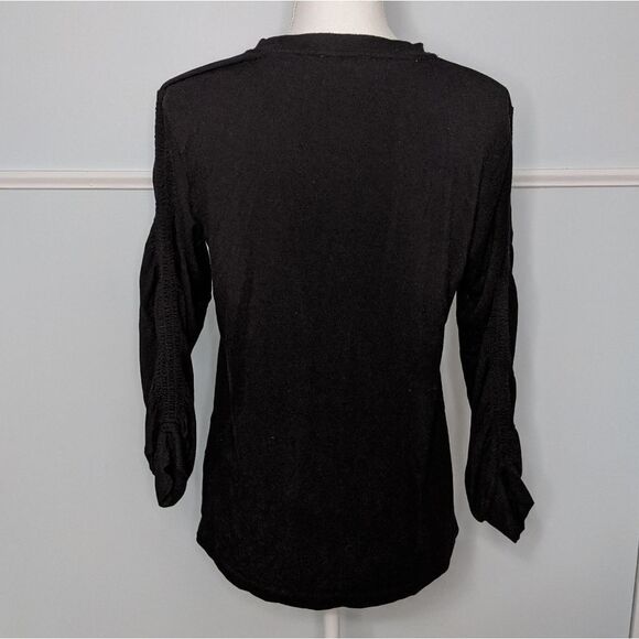 Jane and Delancey-Black Long Sleeved top EUC S - Picture 2 of 3